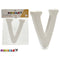 Decoratie Brief V (1 x 15 x 13,5 cm) (12 Stuks)