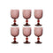 Set van bekers Home ESPRIT Roze Kristal 240 ml (6 Stuks)