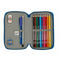 Dubbele etui BlackFit8 M854 Donkerblauw 12.5 x 19.5 x 4 cm (28 Onderdelen)