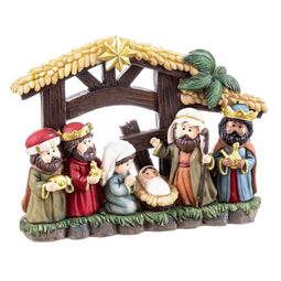 Kerstversiering Geboorte/Bethlehem Multicolour Polyresin 21,2 x 5,7 x 16 cm (6 Onderdelen)