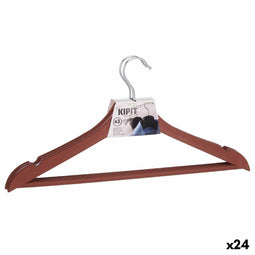 Kleerhangerset Bruin Plastic 24 Stuks (21,3 x 3 x 44 cm)