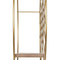 Planken 51 x 14 x 51 cm Natuurlijk Gouden Metaal Hout