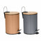 Afvalemmer met Pedaal DKD Home Decor Metaal Bamboe 2 Stuks 3 L 17 x 17 x 22,5 cm