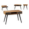 Bureau Zwart Bruin Metaal Hout (60 x 75 x 110 cm)