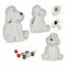 Spaarpot die je kunt verven Hond Keramisch 11 x 12,5 x 10,8 cm (12 Stuks)