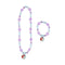 Set van Ketting en Armbanden Disney Princess Paars Turkoois 2 Onderdelen