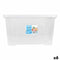 Opbergbak met Deksel Dem Kira Plastic Transparant 25 L 42 x 36 x 25 cm (6 Stuks)