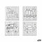 Canvas Wit Stof 15 x 15 x 1,5 cm Om te schilderen Auto's (24 Stuks)