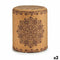 Poef Mandala Bruin Kurk Hout MDF 34 x 39 x 34 cm (2 Stuks)