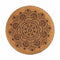 Poef Mandala Bruin Kurk Hout MDF 34 x 39 x 34 cm (2 Stuks)