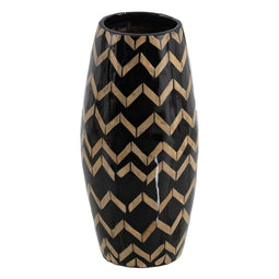 Vaas Zwart Beige 16 x 16 x 33 cm