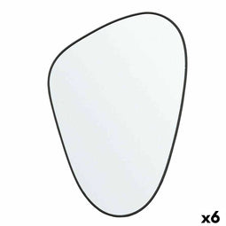 Wandspiegel Abstract Zwart Polypropyleen 40 x 60 x 2,5 cm (6 Stuks)