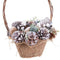 Kerstversiering Multicolour Rotan Plastic Foam Ananas Mand 21 x 21 x 30 cm