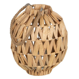 Lykta Kaarshouder Lykta Beige Metaal Kristal Waterhyacint 27 x 27 x 32,5 cm