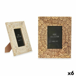 Fotolijsten Wit Bruin Mangohout Boeddha 20 x 25 x 1,5 cm (6 Stuks)