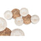 Wanddecoratie Wit Bruin Mangohout Boeddha 102 x 55 x 5 cm