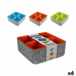 Organizers Confortime Vilt 25,2 x 25 x 10 cm (6 Stuks)