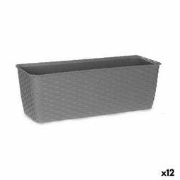 Plantenbak Stefanplast Grijs Plastic 15,5 x 13,5 x 39 cm (12 Stuks)
