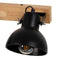 Wandlamp Zwart Beige Hout Ijzer A 220-240 V 36 x 21 x 17 cm