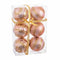 Kerstballen Roze Plastic Spiraal 8 x 8 x 8 cm (6 Stuks)