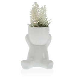 Bloempot Versa Wit Keramisch (9 x 11 x 9 cm)