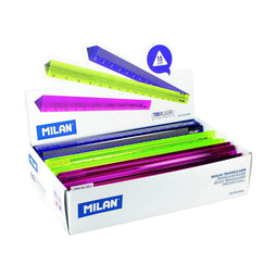 Liniaal Milan Multicolour Driehoekig 60 Onderdelen Flexibel 15 cm