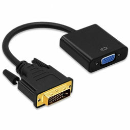 Adapter DVI-D naar VGA PcCom Essential Zwart 25 cm