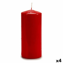 Kaars Rood 9 x 20 x 9 cm (4 Stuks)