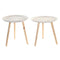 Bijzettafel DKD Home Decor Bruin Wit Pijnboom Hout MDF 44 x 44 x 43 cm (2 Stuks)