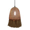 Plafondlamp Metaal 20 x 20 x 47 cm Natuurlijke Vezel