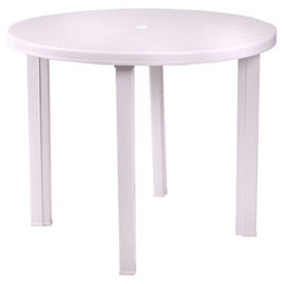 Eettafel Wit Buitenkant Rond
