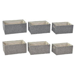 Basket spelset DKD Home Decor 40,5 x 28 x 18 cm Polyester (2 Stuks)