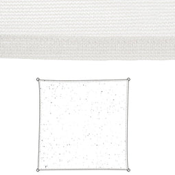 Schaduwdoeken Zonnetent 3 x 3 m Wit Polyethyleen 300 x 300 x 0,5 cm