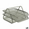 Classificatiebak Rooster Zilverkleurig Metaal 35,5 x 27,5 x 21 cm (6 Stuks)