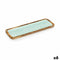 Middenstuk 45 x 15 cm Blad van een plant Wit Bruin Groen Hars Mangohout (6 Stuks)