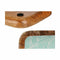 Middenstuk 45 x 15 cm Blad van een plant Wit Bruin Groen Hars Mangohout (6 Stuks)