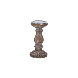Kaarshouder Koper Kristal 11 x 11 x 23 cm