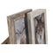 Fotolijsten Home ESPRIT Wit Natuurlijk Kristal polyestyreen Scandinavisch 19,5 x 2 x 24,5 cm (2 S...