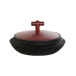 Tibor Home ESPRIT Zwart Rood Hars Orientaals 28 x 28 x 15 cm