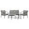 Tafelset, bureau en 2 stoelen Home ESPRIT Staal 121 x 70 x 75 cm