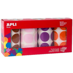 Stickerset Apli Gomets 4 Onderdelen Multicolour Cirkelvormig