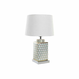 Bureaulamp DKD Home Decor Mozaïek Porselein Gouden Polyester Munt 220 V 60 W (35 x 35 x 57 cm)