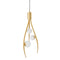 Plafondlamp 22 x 22 x 120 cm Kristal Gouden Metaal