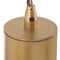 Plafondlamp 22 x 22 x 120 cm Kristal Gouden Metaal