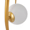 Plafondlamp 22 x 22 x 120 cm Kristal Gouden Metaal