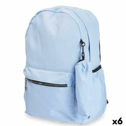 Schoolrugzak Licht Blauw 37 x 50 x 7 cm (6 Stuks)