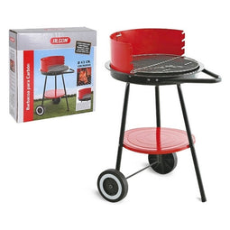 Kolenbarbecue met wielen Algon Zwart Rood (Ø 43 cm) Geëmailleerd Staal