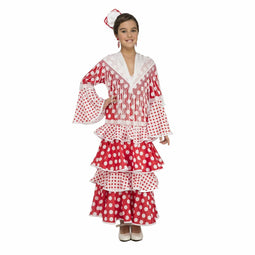 Kostuum My Other Me Rocio Flamenco danser Rood Maat 10-12 Jaar