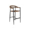 Kruk Home ESPRIT Bruin Zwart Aluminium Rotan 52 x 55 x 105 cm