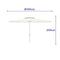 Parasoll Marbueno Wit Polyester Staal Ø 300 cm